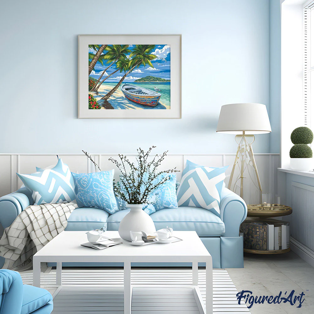 Boat under the Coconut trees - Image 3