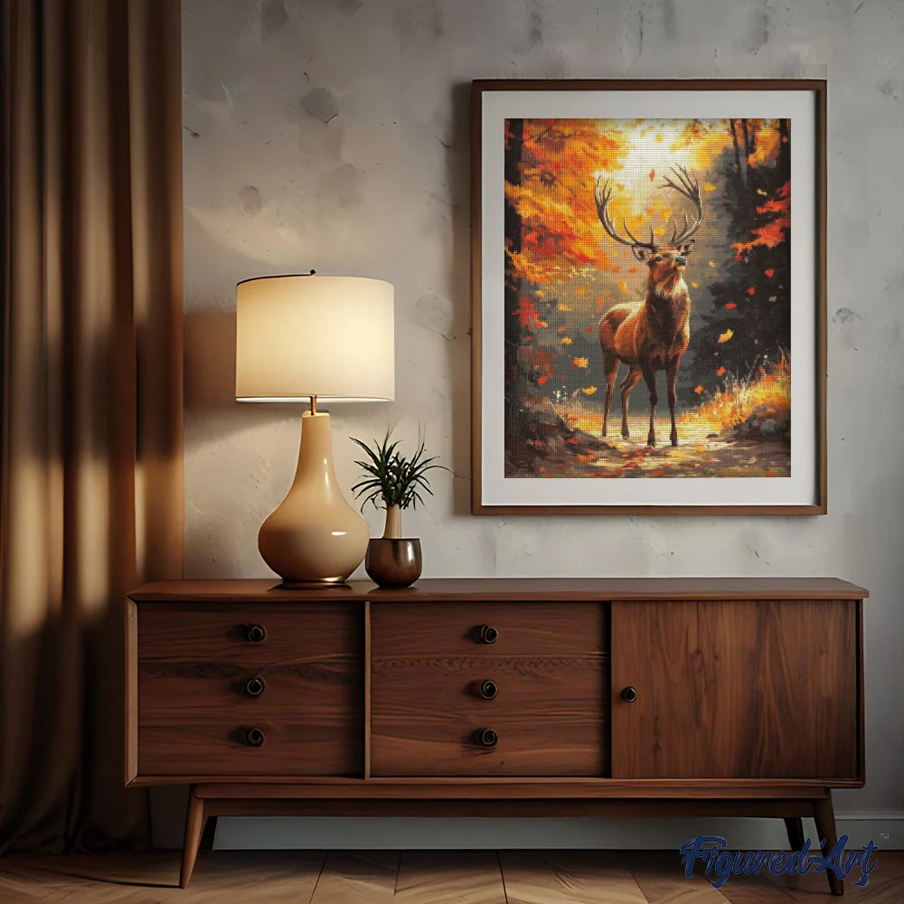 Diamond Painting - Majestic Stag in Fall - Image 3